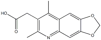 2-{6,8-dimethyl-2H-[1,3]dioxolo[4,5-g]quinolin-7-yl}acetic acid Structure