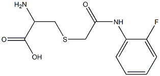 2-amino-3-({2-[(2-fluorophenyl)amino]-2-oxoethyl}thio)propanoic acid 구조식 이미지