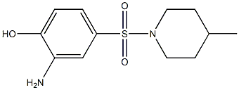 2-amino-4-[(4-methylpiperidine-1-)sulfonyl]phenol Structure