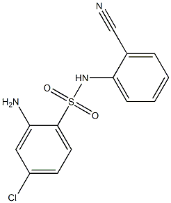 2-amino-4-chloro-N-(2-cyanophenyl)benzene-1-sulfonamide 구조식 이미지