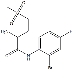 2-amino-N-(2-bromo-4-fluorophenyl)-4-methanesulfonylbutanamide Structure