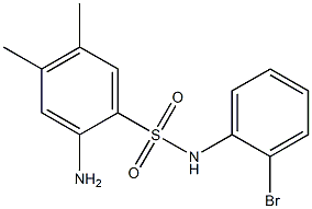 2-amino-N-(2-bromophenyl)-4,5-dimethylbenzene-1-sulfonamide 구조식 이미지