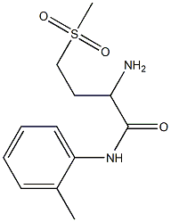 2-amino-N-(2-methylphenyl)-4-(methylsulfonyl)butanamide Structure