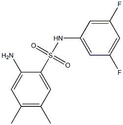 2-amino-N-(3,5-difluorophenyl)-4,5-dimethylbenzene-1-sulfonamide Structure