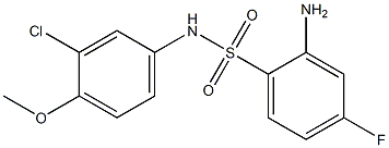 2-amino-N-(3-chloro-4-methoxyphenyl)-4-fluorobenzene-1-sulfonamide 구조식 이미지