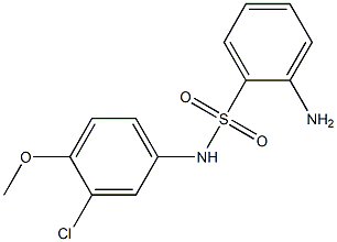 2-amino-N-(3-chloro-4-methoxyphenyl)benzene-1-sulfonamide 구조식 이미지