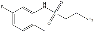 2-amino-N-(5-fluoro-2-methylphenyl)ethanesulfonamide Structure