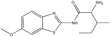 2-amino-N-(6-methoxy-1,3-benzothiazol-2-yl)-3-methylpentanamide 구조식 이미지