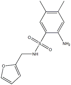 2-amino-N-(furan-2-ylmethyl)-4,5-dimethylbenzene-1-sulfonamide Structure