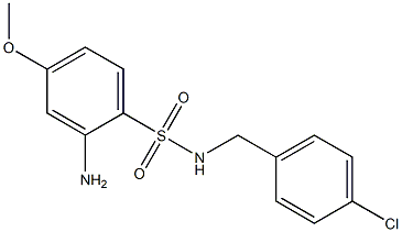 2-amino-N-[(4-chlorophenyl)methyl]-4-methoxybenzene-1-sulfonamide Structure