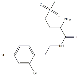 2-amino-N-[2-(2,4-dichlorophenyl)ethyl]-4-methanesulfonylbutanamide Structure