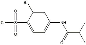 2-bromo-4-(2-methylpropanamido)benzene-1-sulfonyl chloride Structure