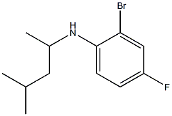 2-bromo-4-fluoro-N-(4-methylpentan-2-yl)aniline Structure