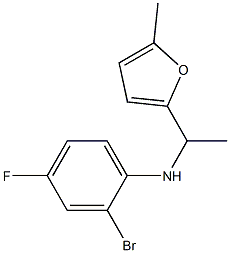 2-bromo-4-fluoro-N-[1-(5-methylfuran-2-yl)ethyl]aniline 구조식 이미지