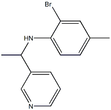 2-bromo-4-methyl-N-[1-(pyridin-3-yl)ethyl]aniline 구조식 이미지