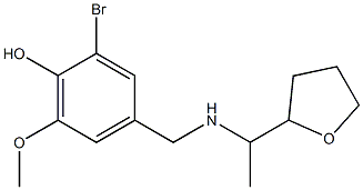 2-bromo-6-methoxy-4-({[1-(oxolan-2-yl)ethyl]amino}methyl)phenol Structure