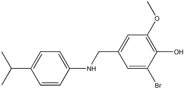 2-bromo-6-methoxy-4-({[4-(propan-2-yl)phenyl]amino}methyl)phenol Structure