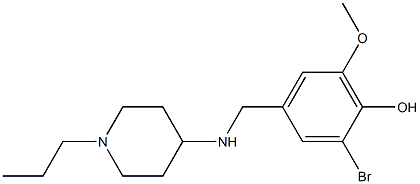 2-bromo-6-methoxy-4-{[(1-propylpiperidin-4-yl)amino]methyl}phenol Structure