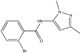 2-bromo-N-(1,3-dimethyl-1H-pyrazol-5-yl)benzamide 구조식 이미지