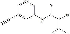 2-bromo-N-(3-ethynylphenyl)-3-methylbutanamide 구조식 이미지