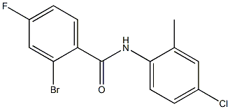 2-bromo-N-(4-chloro-2-methylphenyl)-4-fluorobenzamide 구조식 이미지