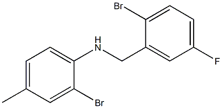 2-bromo-N-[(2-bromo-5-fluorophenyl)methyl]-4-methylaniline Structure