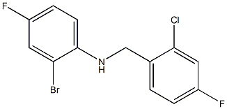 2-bromo-N-[(2-chloro-4-fluorophenyl)methyl]-4-fluoroaniline Structure