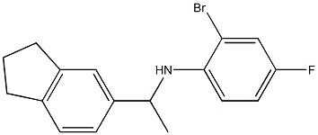 2-bromo-N-[1-(2,3-dihydro-1H-inden-5-yl)ethyl]-4-fluoroaniline 구조식 이미지