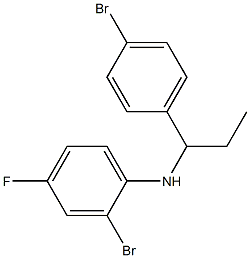 2-bromo-N-[1-(4-bromophenyl)propyl]-4-fluoroaniline Structure