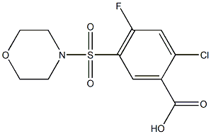 2-chloro-4-fluoro-5-(morpholin-4-ylsulfonyl)benzoic acid 구조식 이미지