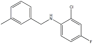 2-chloro-4-fluoro-N-[(3-methylphenyl)methyl]aniline Structure