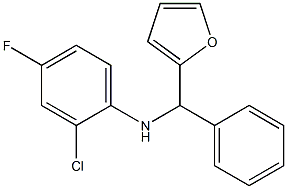 2-chloro-4-fluoro-N-[furan-2-yl(phenyl)methyl]aniline Structure