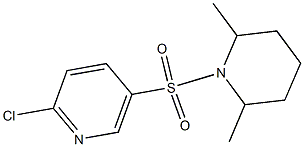 2-chloro-5-[(2,6-dimethylpiperidine-1-)sulfonyl]pyridine Structure