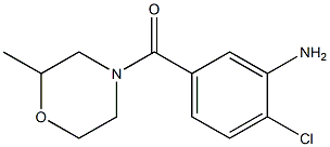 2-chloro-5-[(2-methylmorpholin-4-yl)carbonyl]aniline Structure