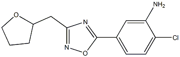 2-chloro-5-[3-(oxolan-2-ylmethyl)-1,2,4-oxadiazol-5-yl]aniline 구조식 이미지