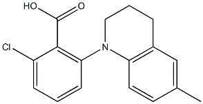 2-chloro-6-(6-methyl-1,2,3,4-tetrahydroquinolin-1-yl)benzoic acid 구조식 이미지