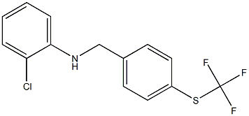 2-chloro-N-({4-[(trifluoromethyl)sulfanyl]phenyl}methyl)aniline 구조식 이미지