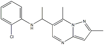 2-chloro-N-(1-{2,7-dimethylpyrazolo[1,5-a]pyrimidin-6-yl}ethyl)aniline Structure