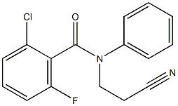 2-chloro-N-(2-cyanoethyl)-6-fluoro-N-phenylbenzamide Structure