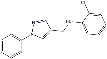 2-chloro-N-[(1-phenyl-1H-pyrazol-4-yl)methyl]aniline Structure