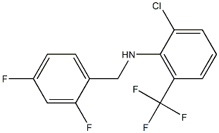 2-chloro-N-[(2,4-difluorophenyl)methyl]-6-(trifluoromethyl)aniline 구조식 이미지