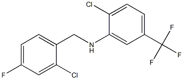 2-chloro-N-[(2-chloro-4-fluorophenyl)methyl]-5-(trifluoromethyl)aniline 구조식 이미지