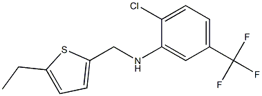 2-chloro-N-[(5-ethylthiophen-2-yl)methyl]-5-(trifluoromethyl)aniline Structure