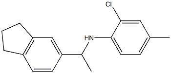 2-chloro-N-[1-(2,3-dihydro-1H-inden-5-yl)ethyl]-4-methylaniline Structure