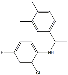 2-chloro-N-[1-(3,4-dimethylphenyl)ethyl]-4-fluoroaniline 구조식 이미지