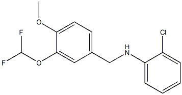 2-chloro-N-{[3-(difluoromethoxy)-4-methoxyphenyl]methyl}aniline Structure