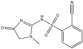 2-cyano-N-(1-methyl-4-oxo-4,5-dihydro-1H-imidazol-2-yl)benzene-1-sulfonamide Structure