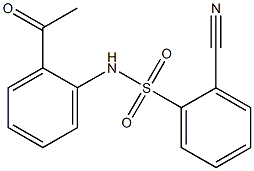 2-cyano-N-(2-acetylphenyl)benzene-1-sulfonamide 구조식 이미지