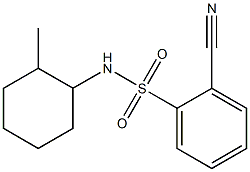 2-cyano-N-(2-methylcyclohexyl)benzene-1-sulfonamide Structure