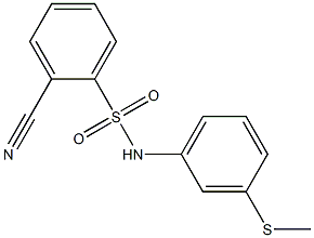 2-cyano-N-[3-(methylsulfanyl)phenyl]benzene-1-sulfonamide Structure